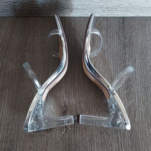 Women's XOXO Verena Dress Sandals Clear Slip On Heels Size 6 - Picture 7 of 11